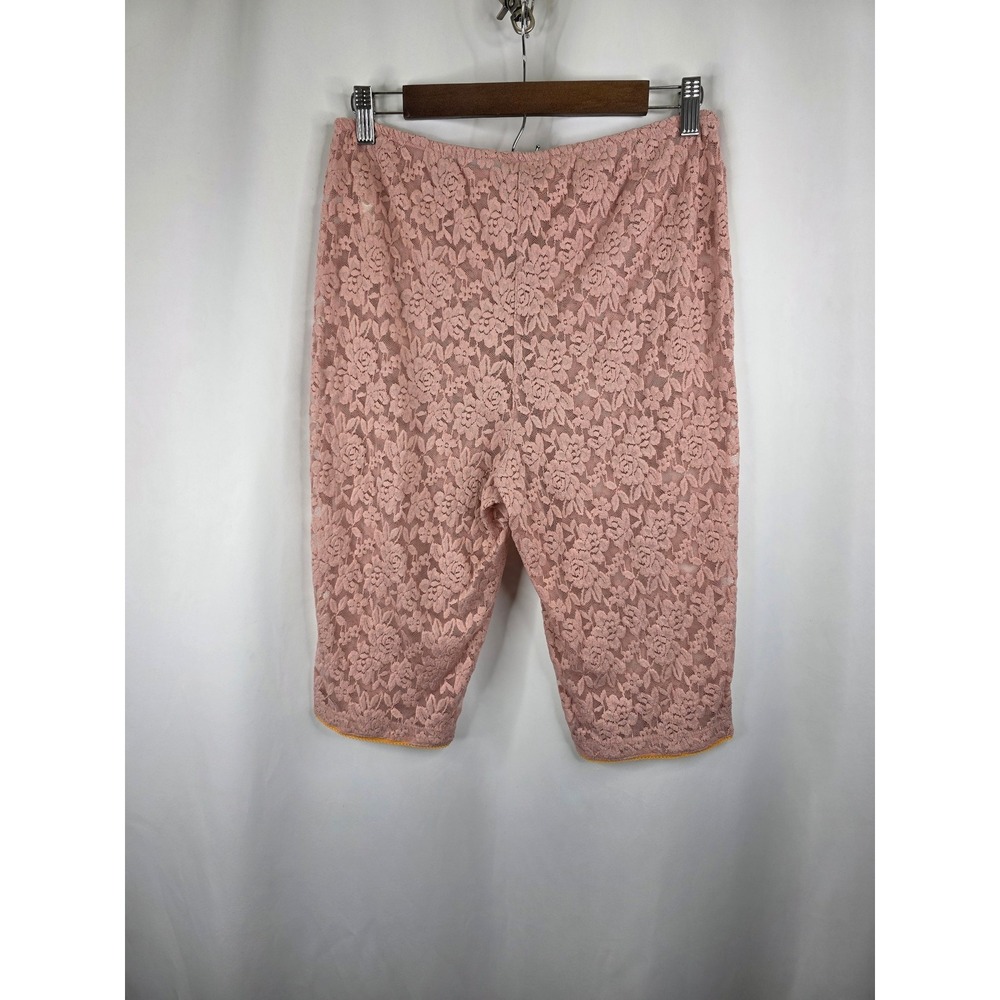 Free People Intimately All Day Lace Capri Womens L Misty Rose Lace High Rise New - Picture 8 of 12